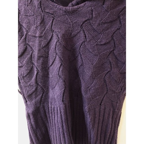 Say What? Cowl Neck Purple Short-Sleeved Sweater - Picture 4 of 6